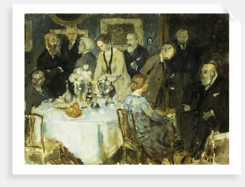 Figures in an Interior by Jules Alexandre Gruen or Grun