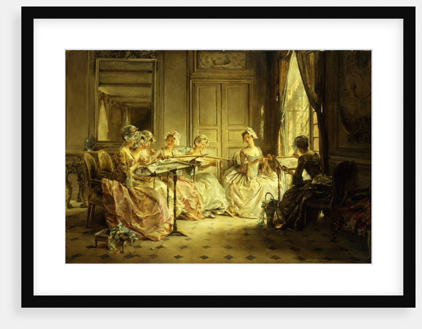 An Afternoon Embroidering by Madeleine Lemaire