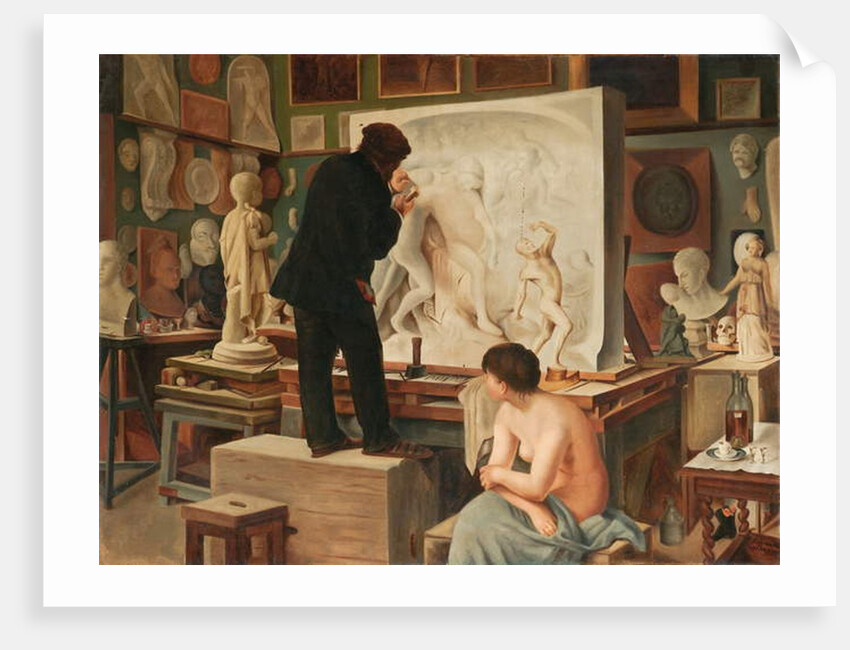 My Father's Studio by Edouard-Joseph Dantan