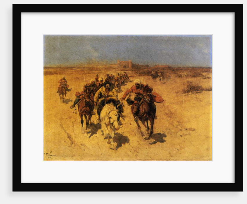 Arabs on horseback by Franz Roubard