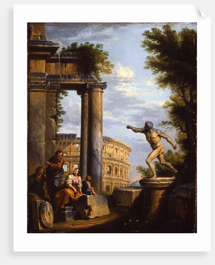 Capricci of Classical ruins with philosophers discoursing by Giovanni Paolo Pannini or Panini
