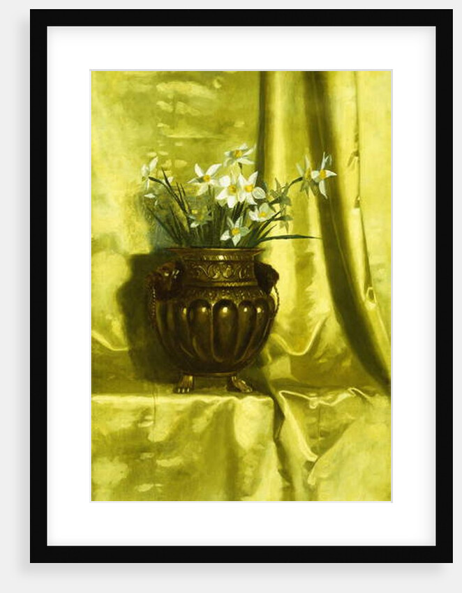 Narcissus in a Brass Vase by De Scott Evans