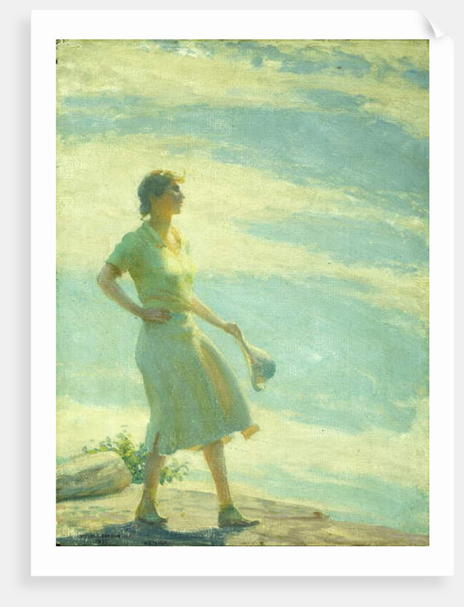 Walking on the Cliff, 1935 by Charles Courtney Curran