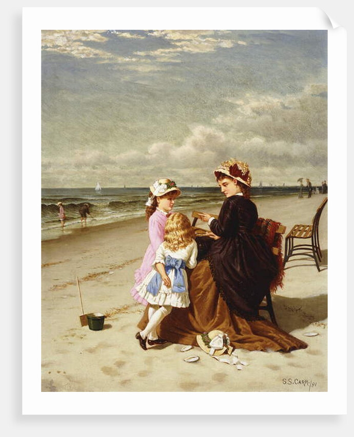 At the Seashore, 1881 by Samuel S. Carr