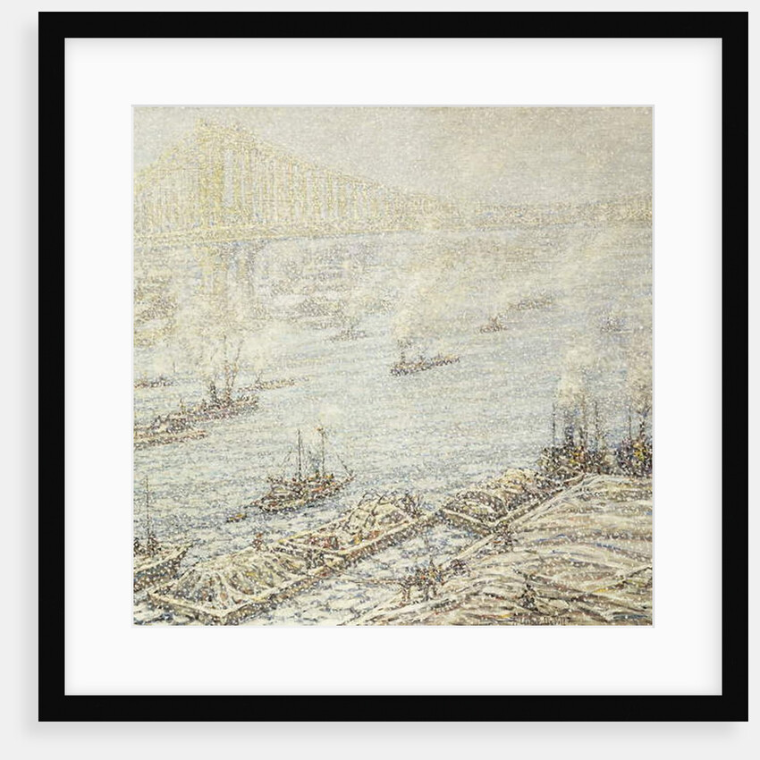 East River, New York, Winter, c.1915 by F. Usher de Voll