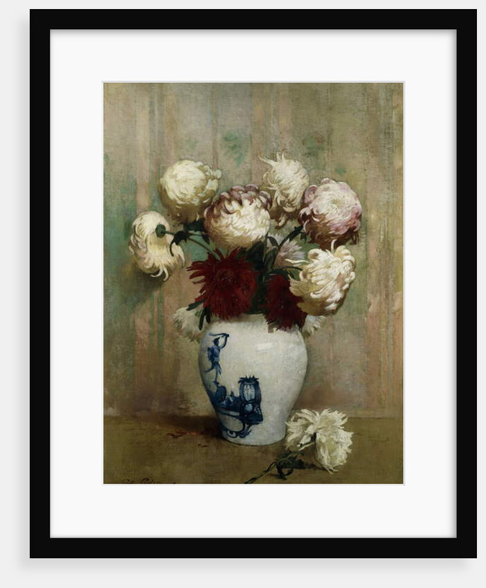 Mums in an Oriental Vase by Emil Carlsen
