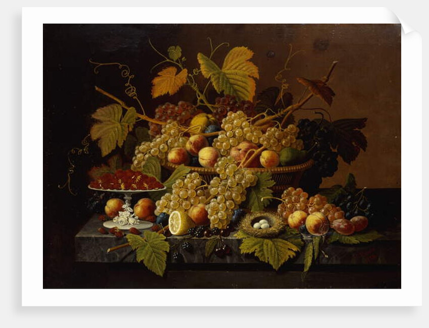 Still Life with Fruit, 1854 by Severin Roesen