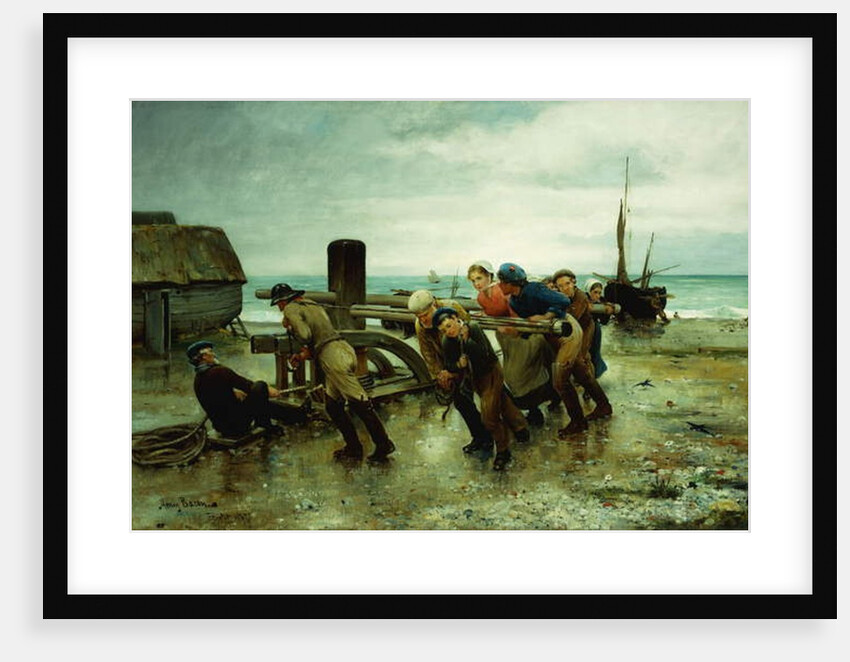 Hauling a Ship, 1887 by Henry Bacon
