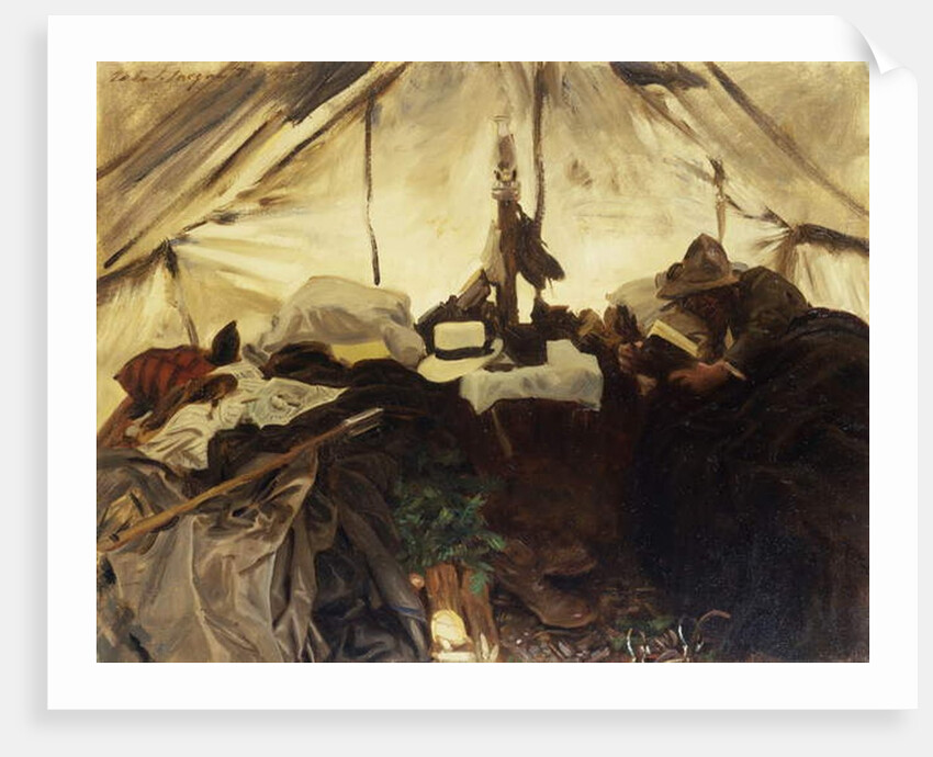 Inside a Tent in the Canadian Rockies, 1916 by John Singer Sargent