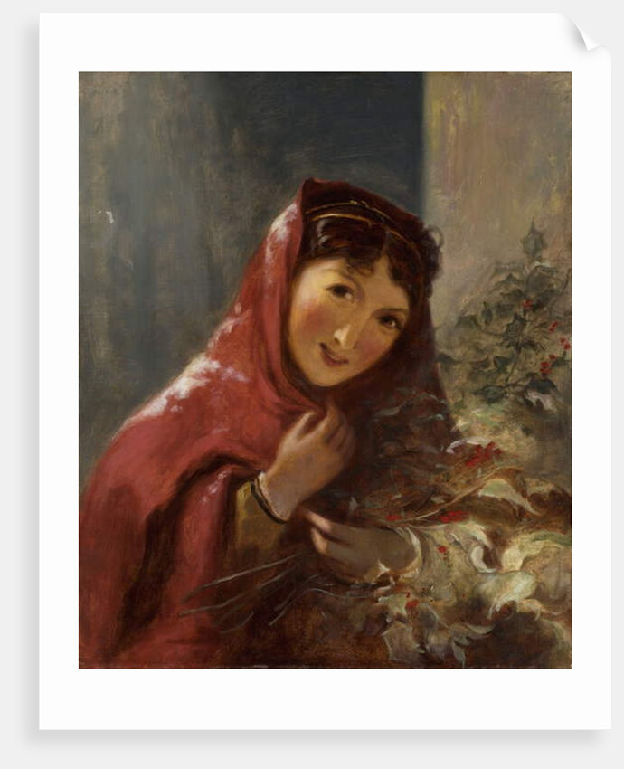 Lady Carrying Holly Branches, 1850 by Thomas Sully