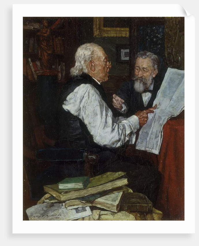 Discussing the News: The Argument, 1891 by Louis Charles Moeller
