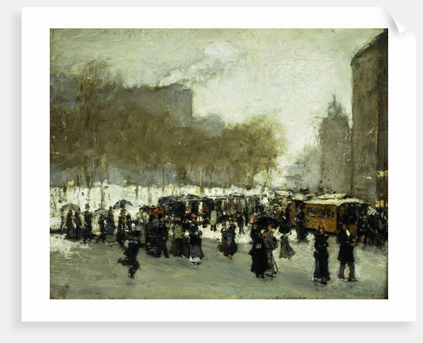 A Wintry Day in the City by School American