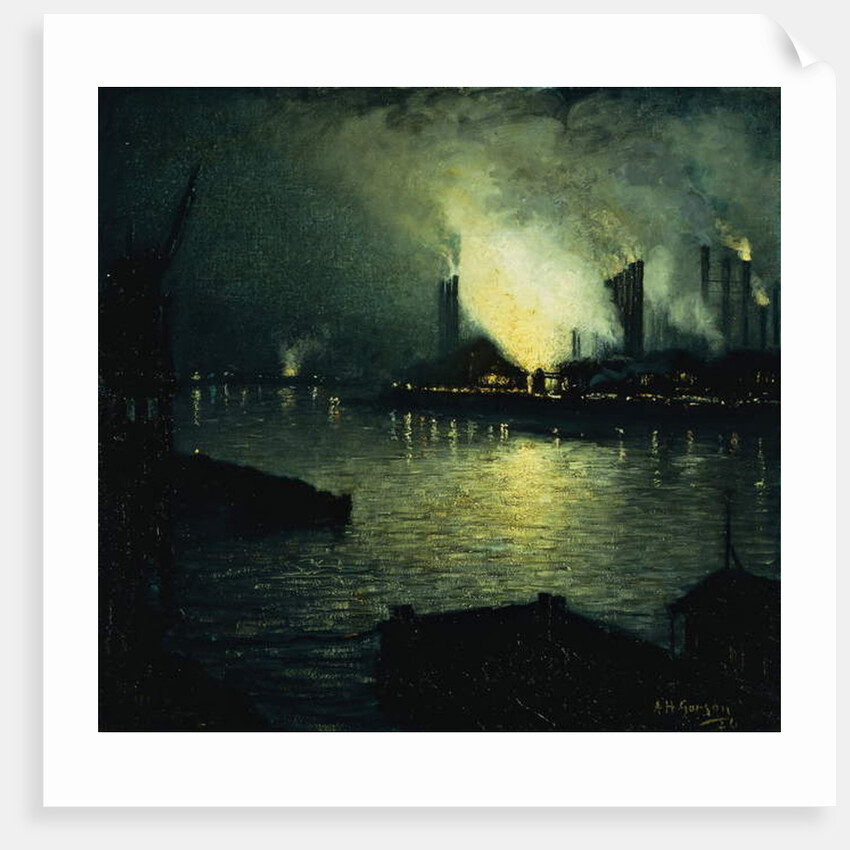 Steel Mills at Night, 1926 by Aaron Henry Gorson