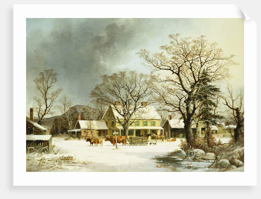 Seven Miles to Salem, 1863 by George Henry Durrie