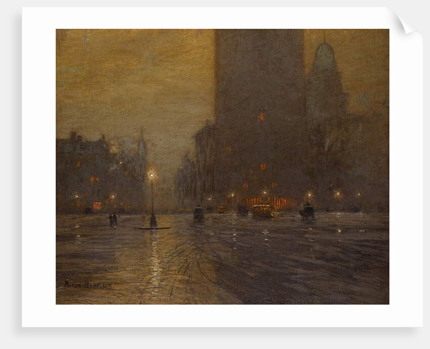Madison Square, Rainy Night by Lowell Birge Harrison