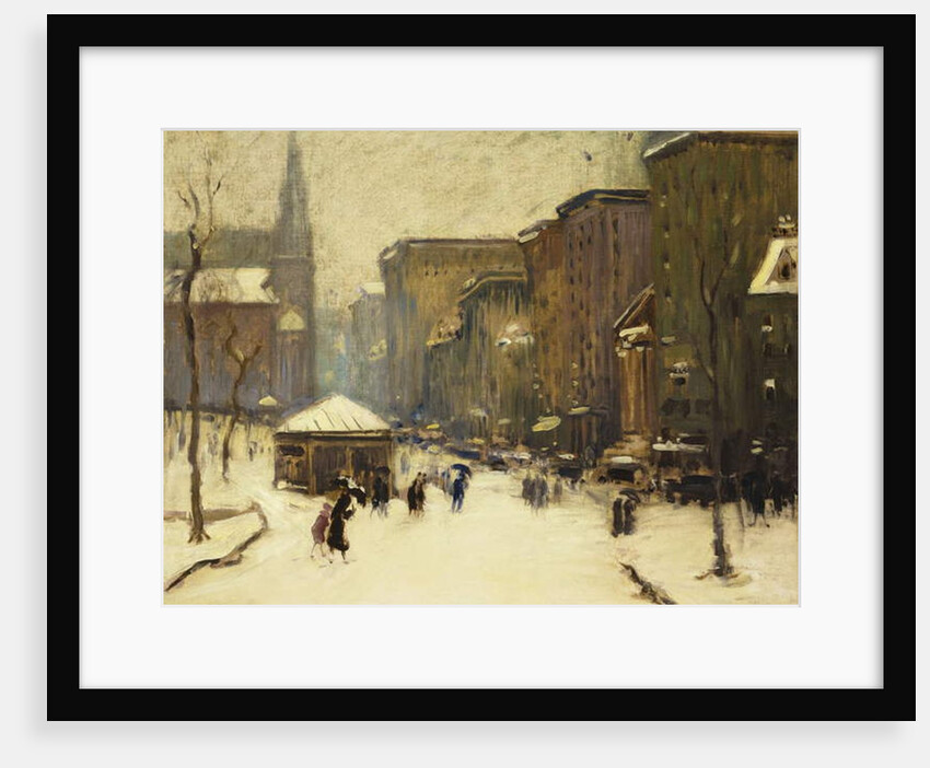 Park Street Church in Snow, 1913 by Arthur Clifton Goodwin