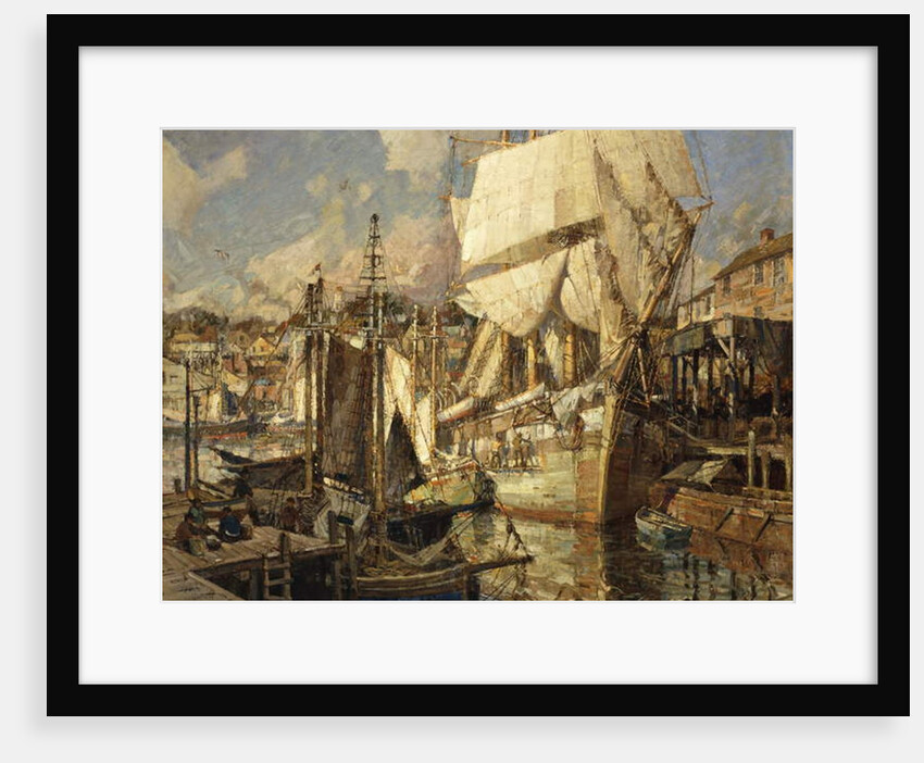 Cadiz Salt Ship, Gloucester Harbor by Frederick John Mulhaupt