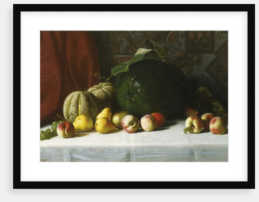 Tabletop Still Life of Fruit, 1882 by George Hetzel