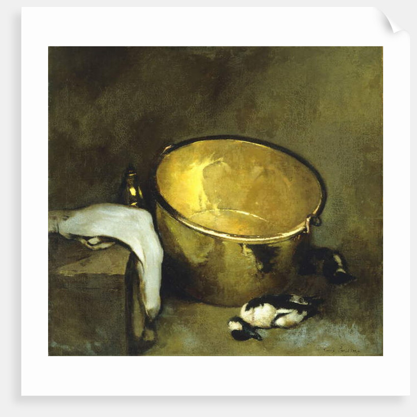 Still Life with Brass Pot by Emil Carlsen