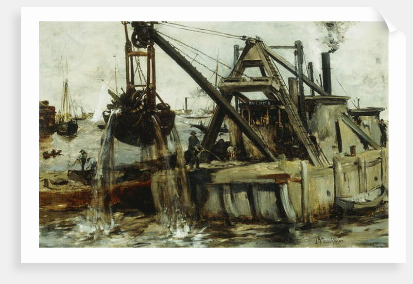 Dredging in the East River by John Henry Twachtman