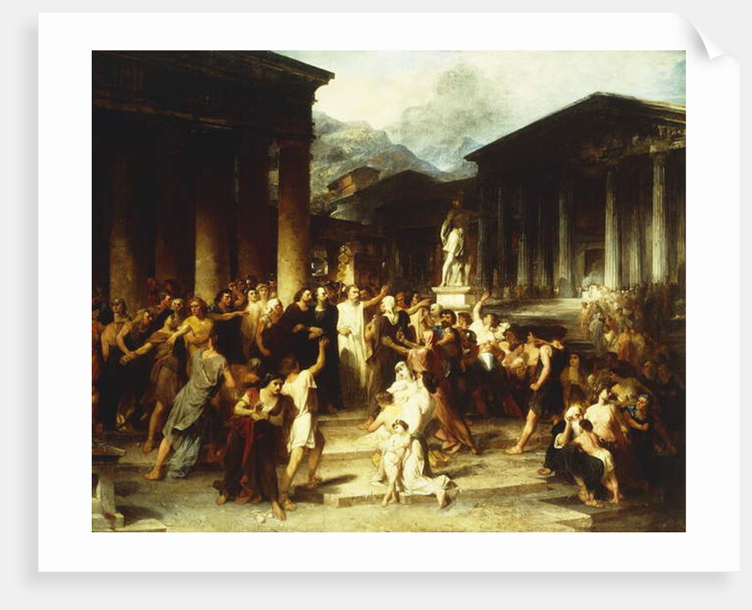 A Gathering before the Temple by Peter Frederick Rothermel