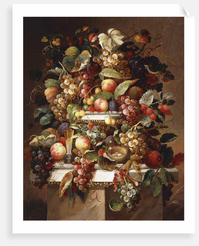 Still Life with Grapes and Peaches by Charles Baum