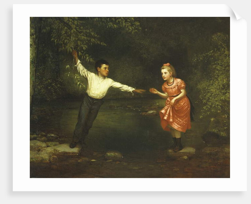 Stepping Stones over the Creek by John George Brown