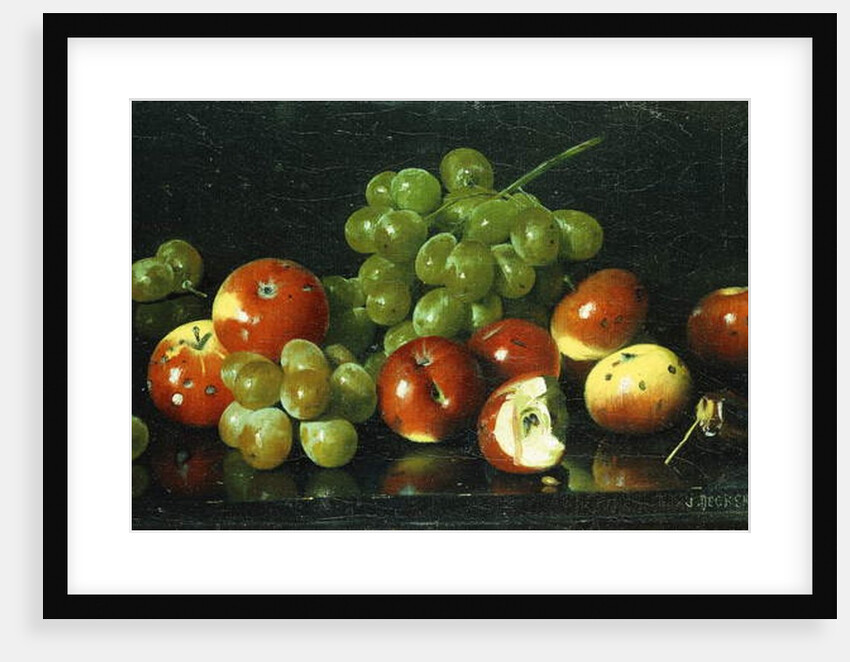 Still Life with Crabapples and Grapes by Joseph Decker