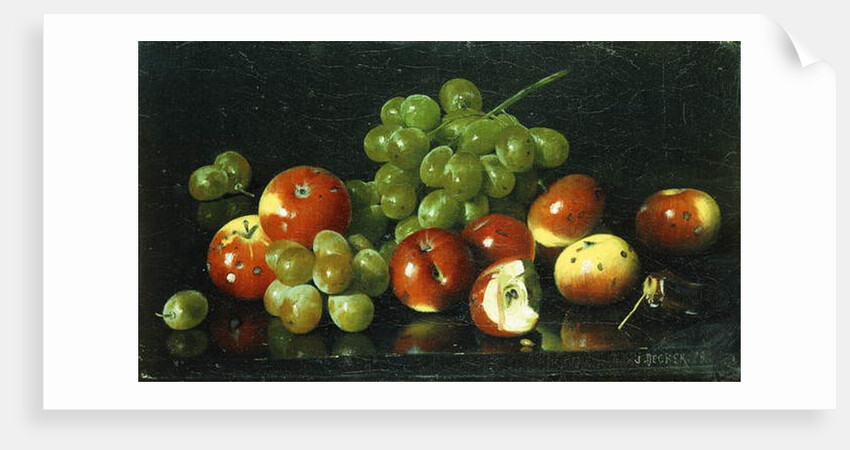 Still Life with Crabapples and Grapes by Joseph Decker