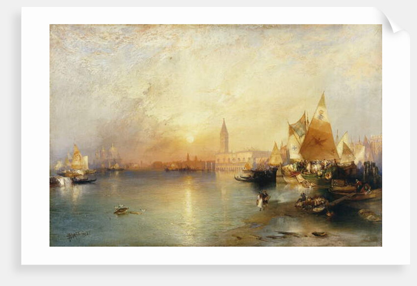 Sunset, Venice; Santa Maria and the Ducal Palace, 1902 by Thomas Moran