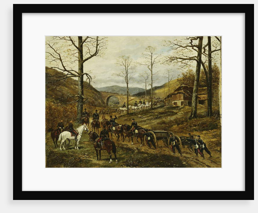 Artillery Moving Through a Valley, Rezonville by Paul Emile Leon Perboyre