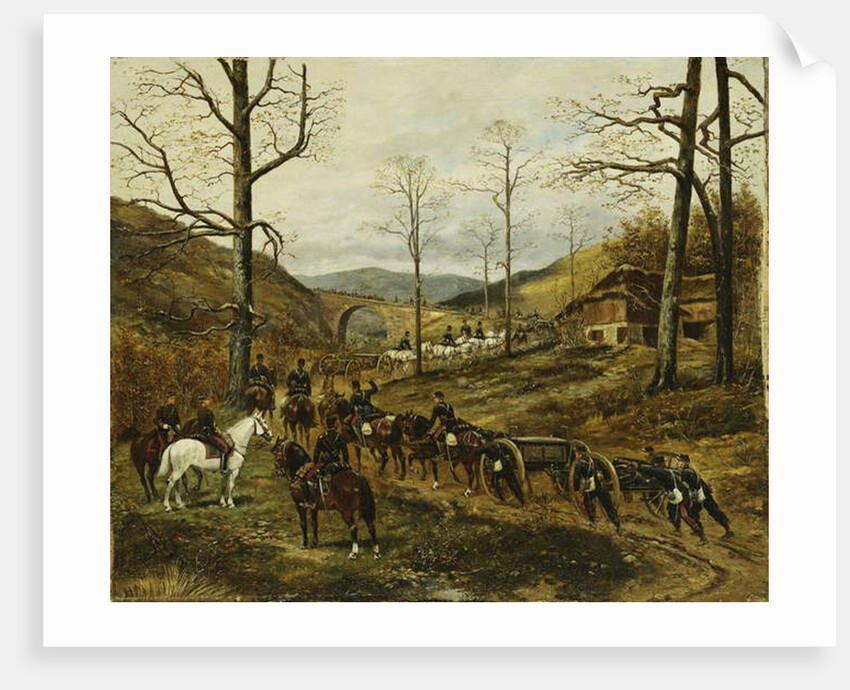 Artillery Moving Through a Valley, Rezonville by Paul Emile Leon Perboyre