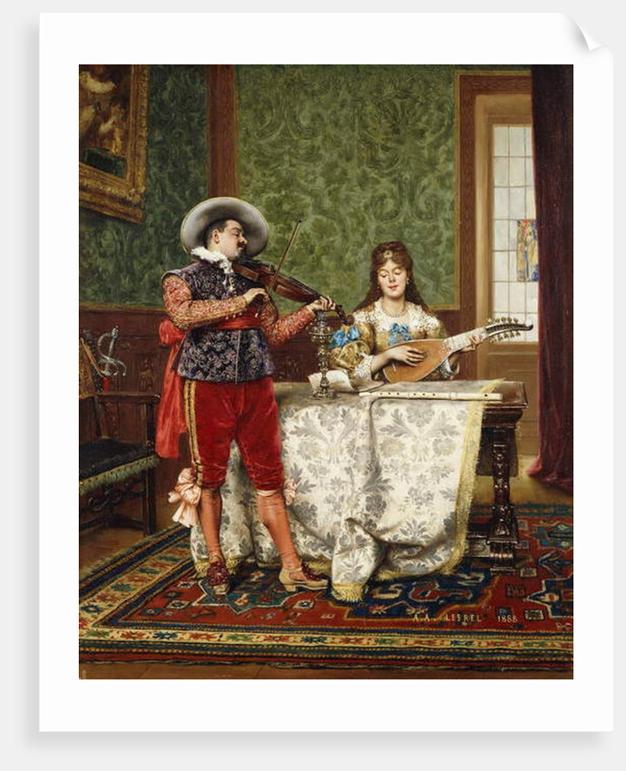 The Duet, 1888 by Adolphe Alexandre Lesrel