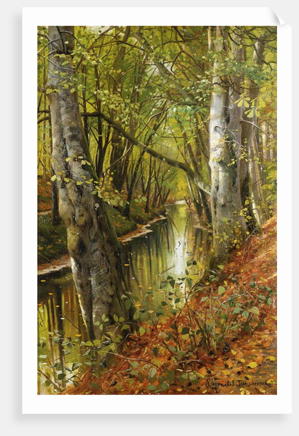 A Wooded River Landscape, 1893 by Peder Monsted