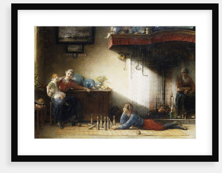 The Game of Skittles, 1872 by Hendrieus Jacobus Burgers