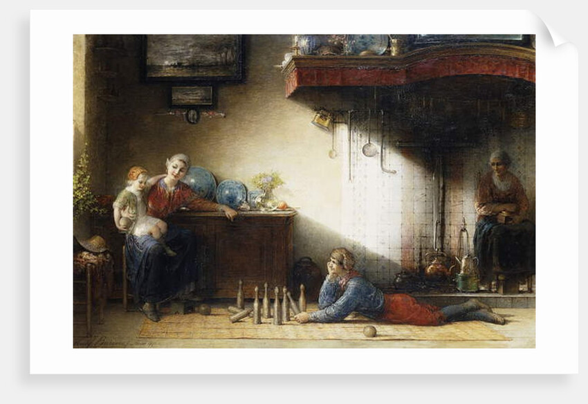 The Game of Skittles, 1872 by Hendrieus Jacobus Burgers