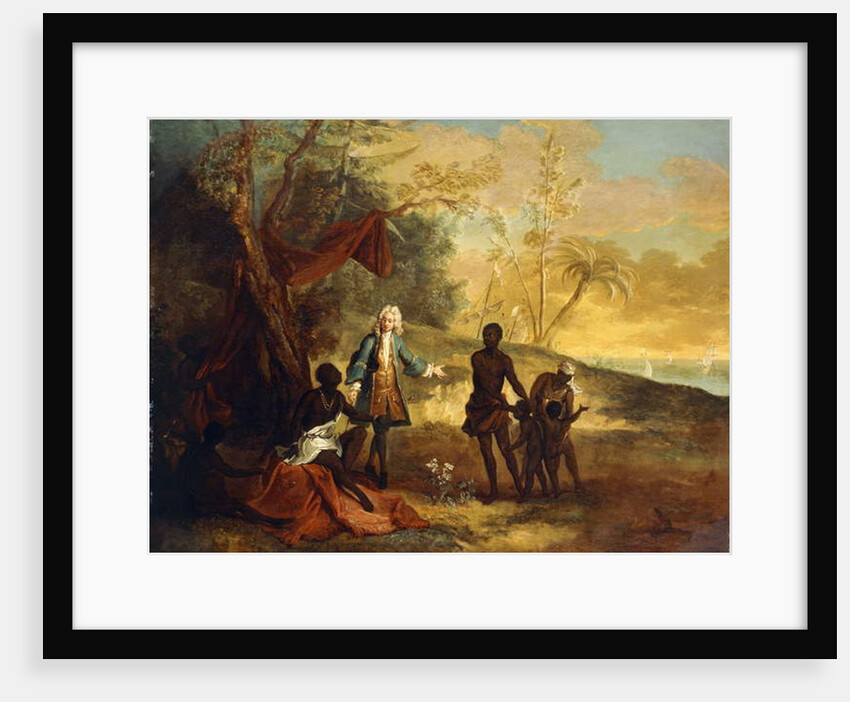 From the Four Parts of the World - Africa: A European Merchant Bartering with a Black Chief, 1724 by Jean-Baptiste Oudry