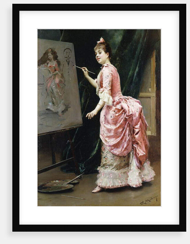 In the Study; En el Estudio by Raimundo de Madrazo y Garreta