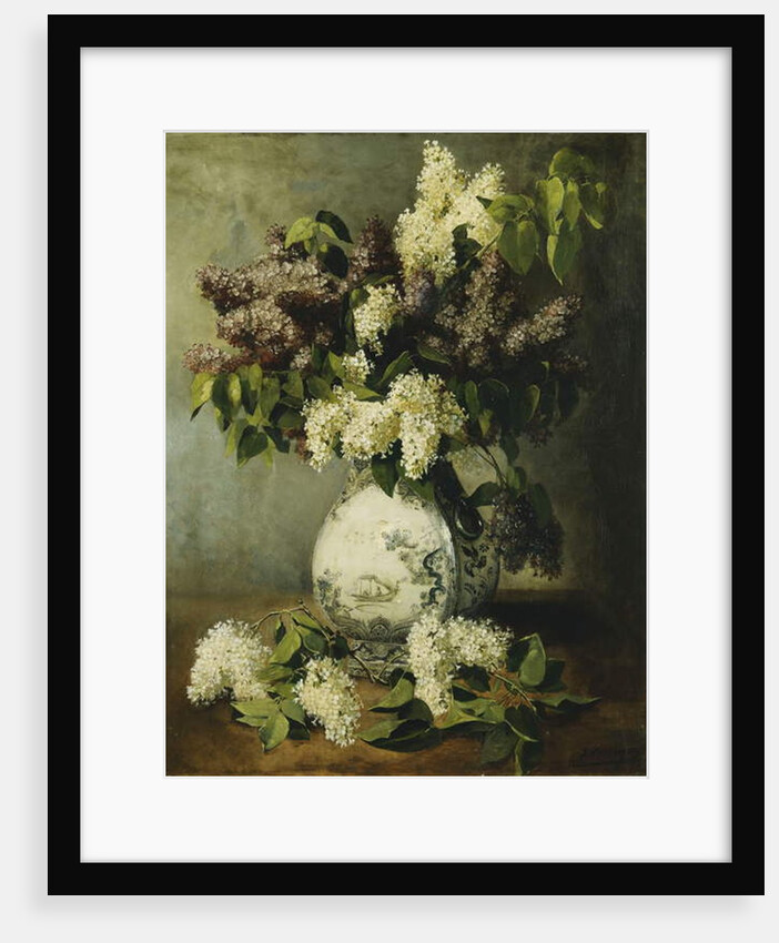 Lilac in a Delft Vase, 1895 by Emile Vernon