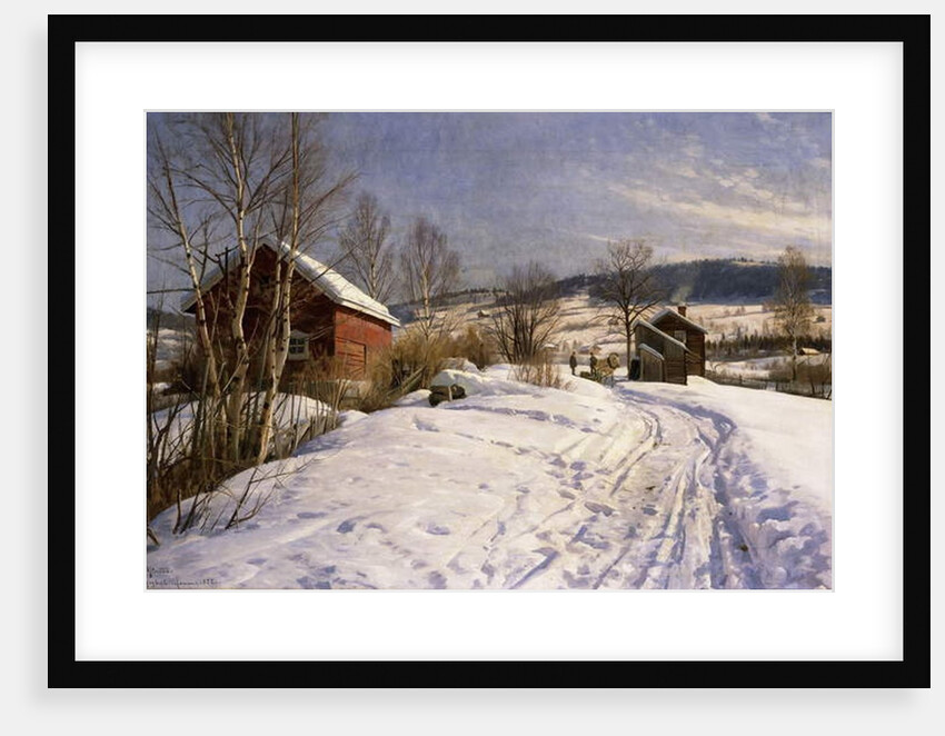 A Winter Landscape, Lillehammer, 1922 by Peder Monsted