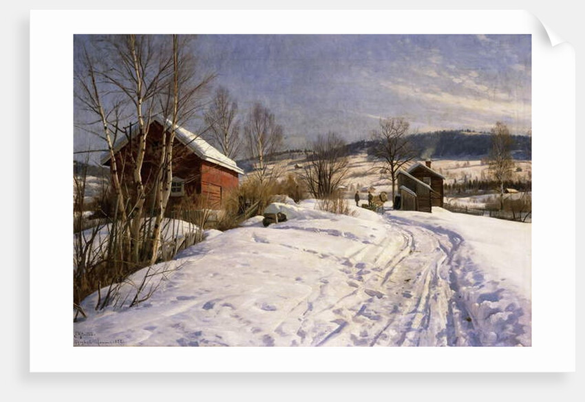 A Winter Landscape, Lillehammer, 1922 by Peder Monsted