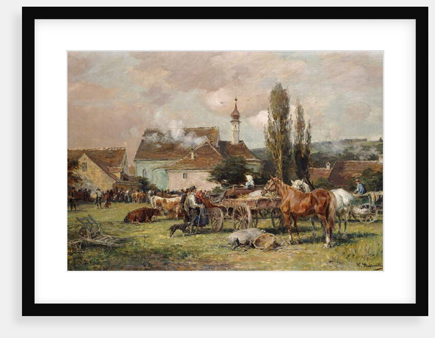 A Market by a Village by Karl Stuhlmuller