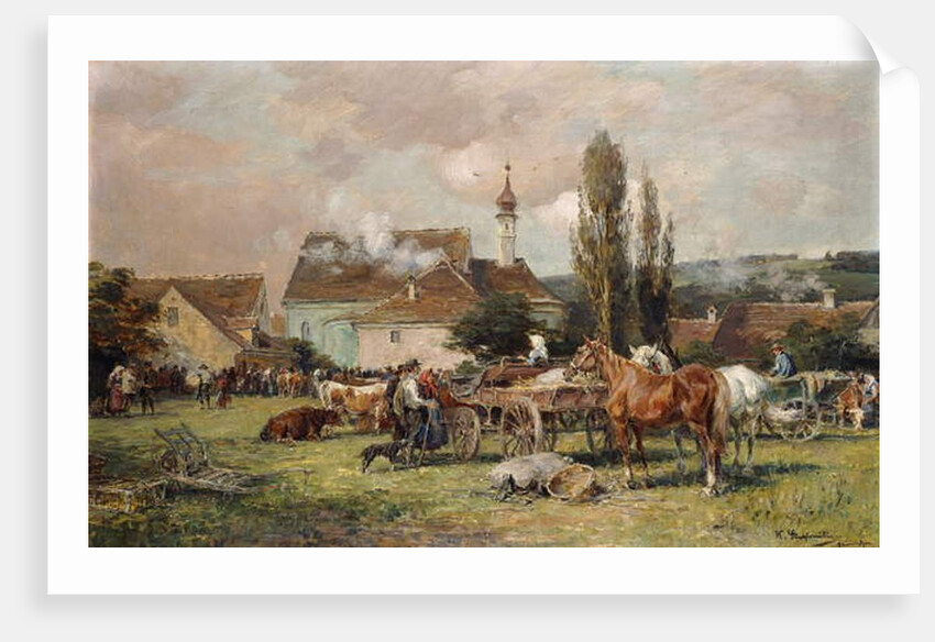 A Market by a Village by Karl Stuhlmuller
