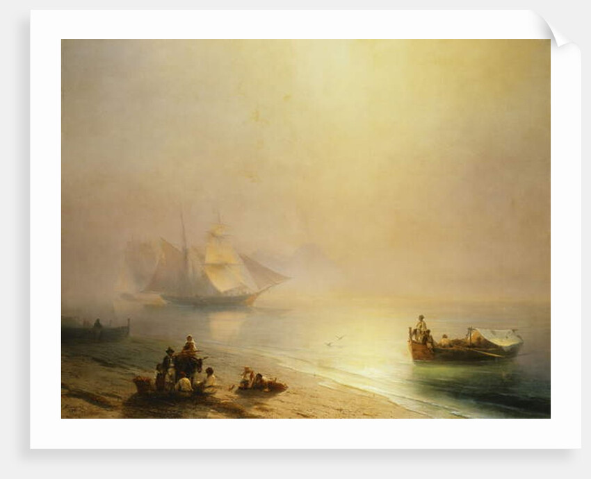 Fisherfolk on the Seashore, The Bay of Naples, 1873 by Ivan Konstantinovich Aivazovsky