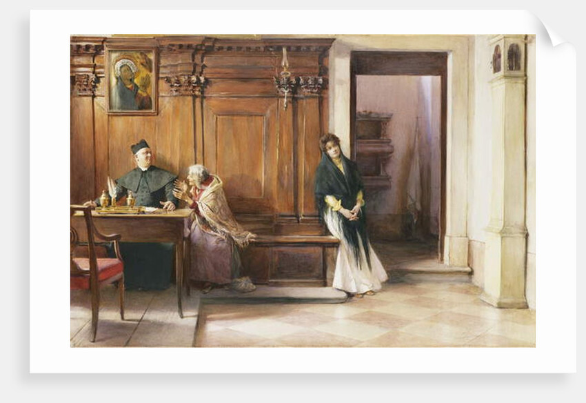 A Clerical Intervention, 1897 by Ludwig Passini