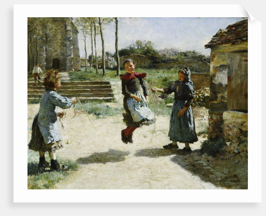 Little Girls Jumping Rope; Gamines Sautant a la Corde, 1888 by Alphonse Etienne Dinet