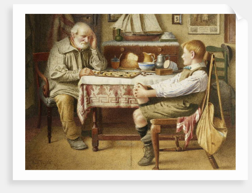 The Game of Draughts, 1918 by Henry Spernon Tozer