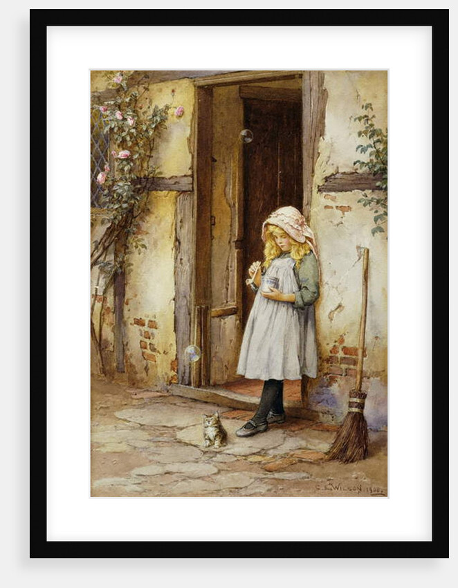Bubbles for Kitty, 1908 by Charles Edward Wilson