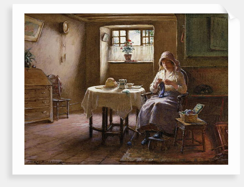 A Fisherman's Wife - Fifeshire Interior by William Kay Blacklock