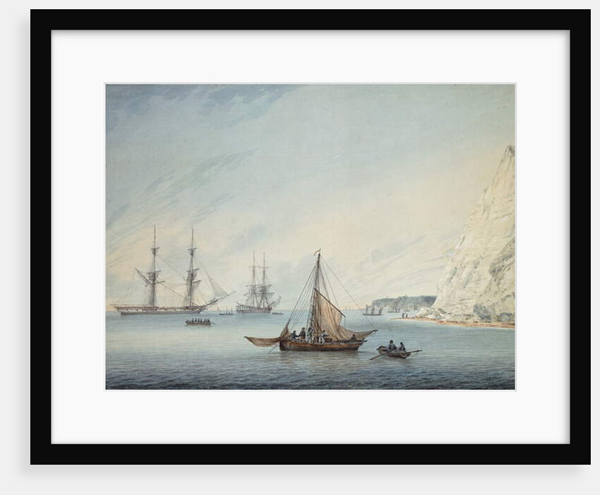 Shipping Off Shakespeare's Cliff, 1806 by Samuel Atkins